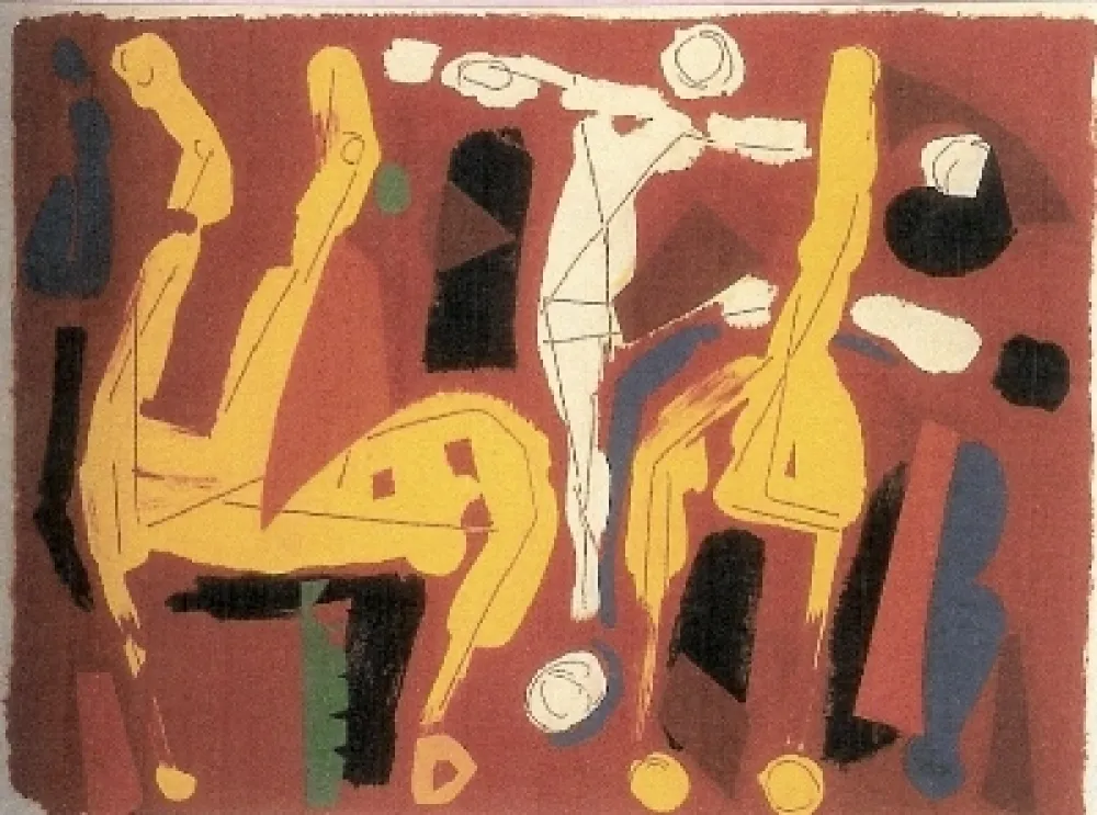 Lithografie Marini - Chevaux et Cavaliers V