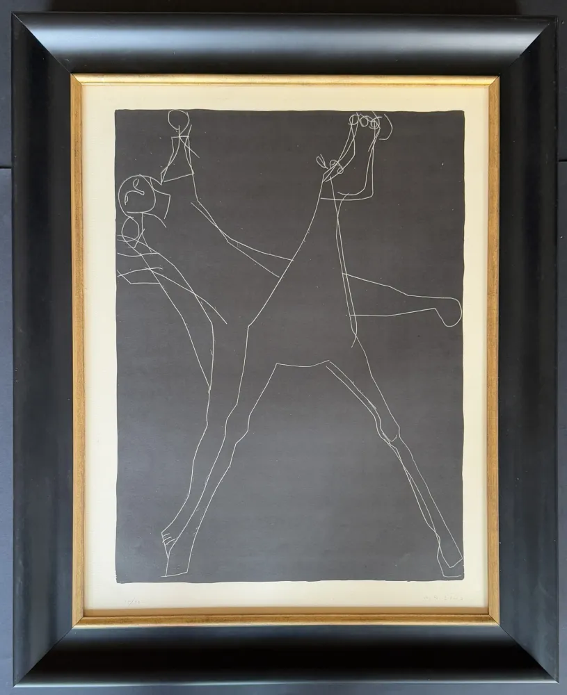 Lithografie Marini - Marino Marini (1901 – 1980) - Giochi a cavallo - lithograph on paper - 1953