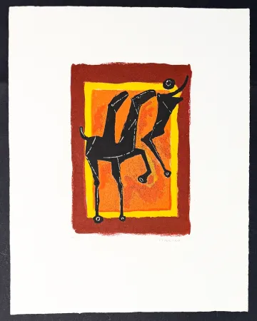 Gravure Marini - Marino Marini (1901–1980) - Giocoliere - Colour etching and aquatint on Arches paper - 1977