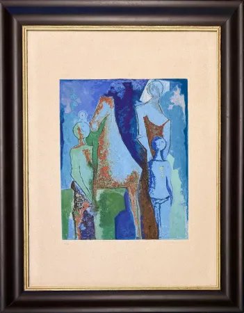 Droge Naald Marini - Marino Marini ( 1901 - 1980) - MARINO FROM SHAKESPEARE I - Etching, drypoint and aquatint in 28 colours - 1977