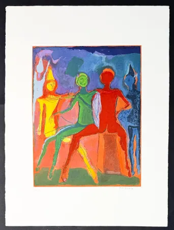 Gravure Marini - Marino Marini (1901–1980) - MARINO FROM SHAKESPEARE II - Color drypoint etching and aquatint on paper - 1978
