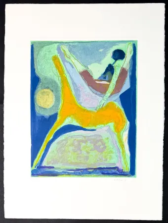 Gravure Marini - Marino Marini (1901–1980) - MARINO FROM SHAKESPEARE II - Color drypoint etching and aquatint on paper - 1978