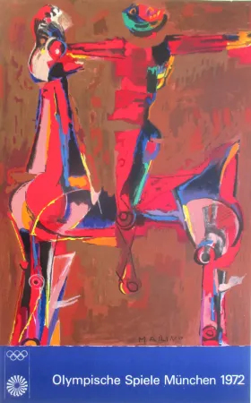 Lithografie Marini - Olympia 1972, original colourlithograph