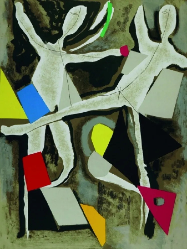 Lithografie Marini - Personagges du sacre du printemps IV