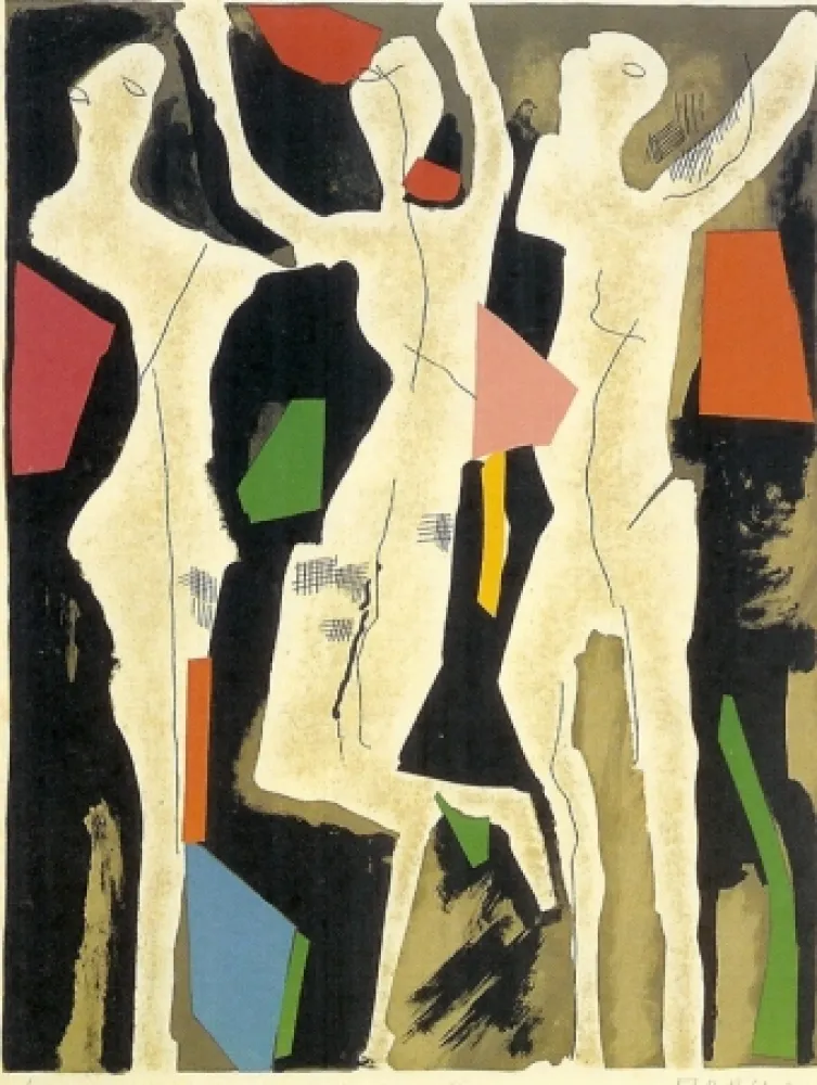 Lithografie Marini - Personnages du Sacre du Printemps I