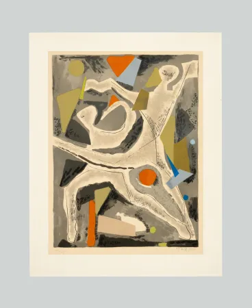 Lithografie Marini - Personnages du Sacre du Printemps VI