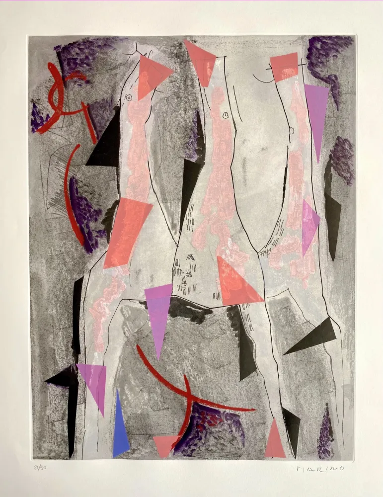 Aquatint Marini - Tre Cavalli