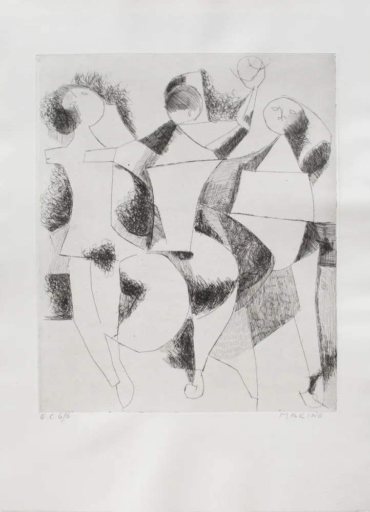 Ets En Aquatint Marini - Trio