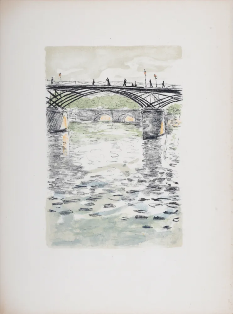 Lithografie Marquet - Le Pont des Arts, 1950