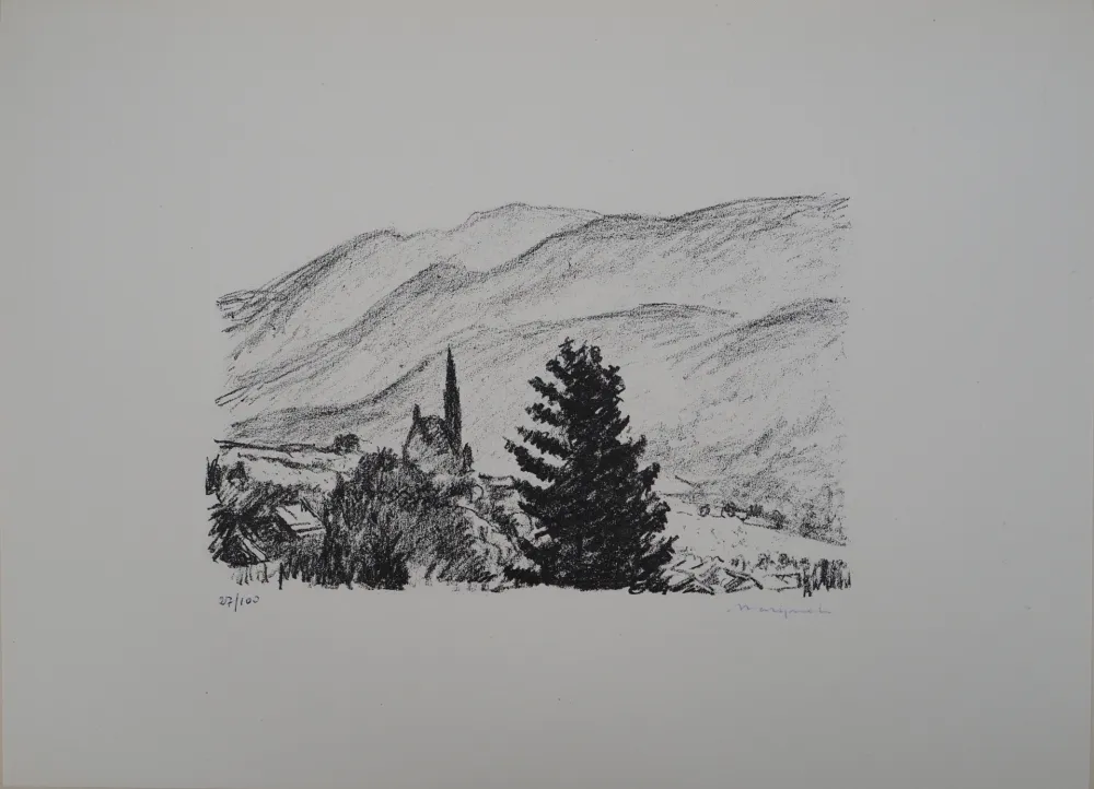 Lithografie Marquet - Les grisons