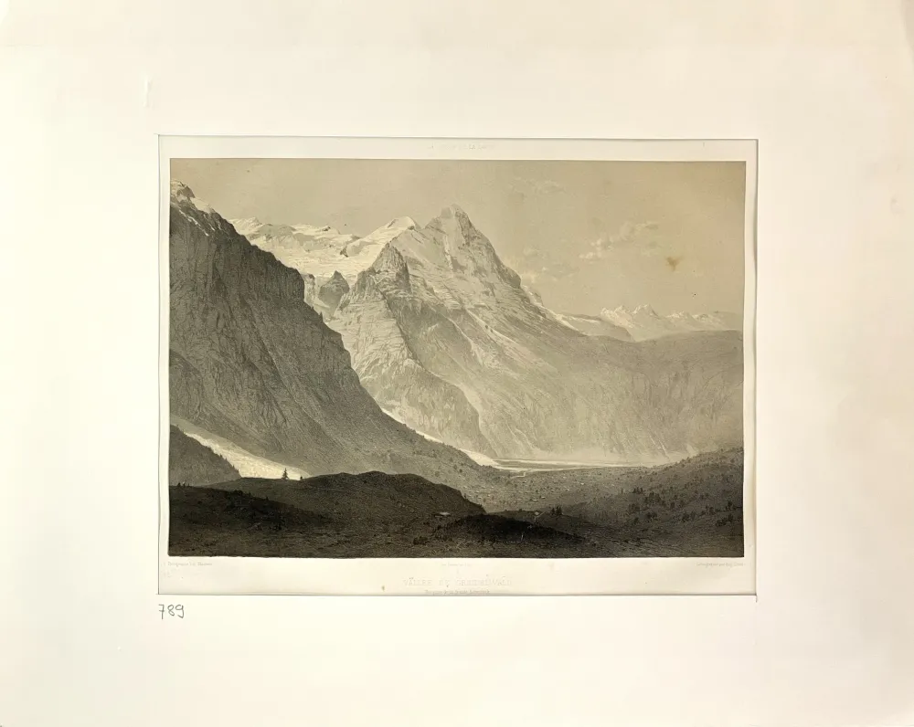 Lithografie Martens - Vallée de Grindewald