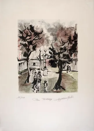 Lithografie Martin - Place Furstenberg