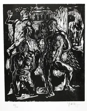 Houtsnede Martinz - Ilyade