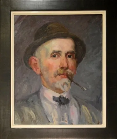 Geen Techniek Marxer - Selbstporträt mit Hut und Brisago