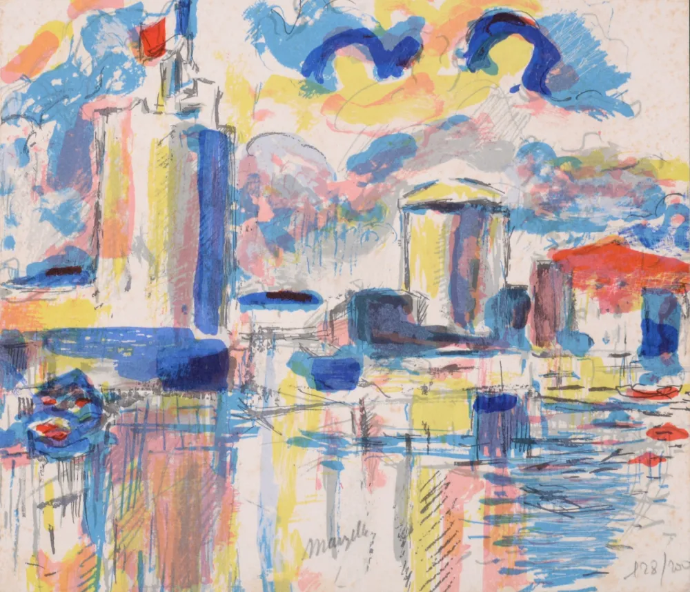 Lithografie Marzelle - La Rochelle, 1979 - Hand-signed!