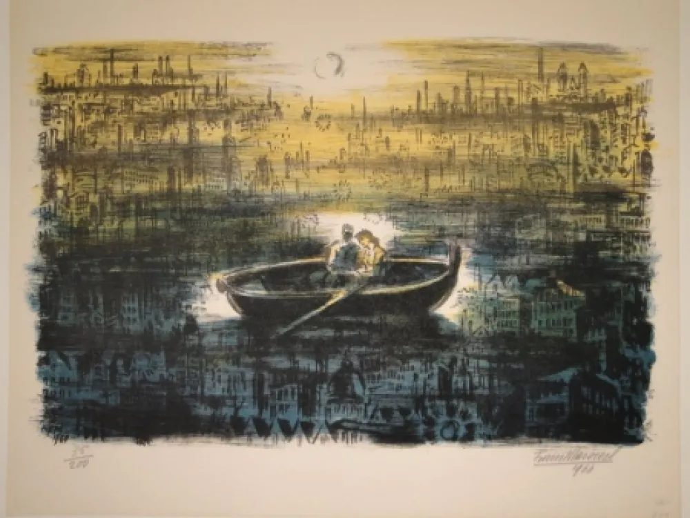 Lithografie Masereel - Des amoureux