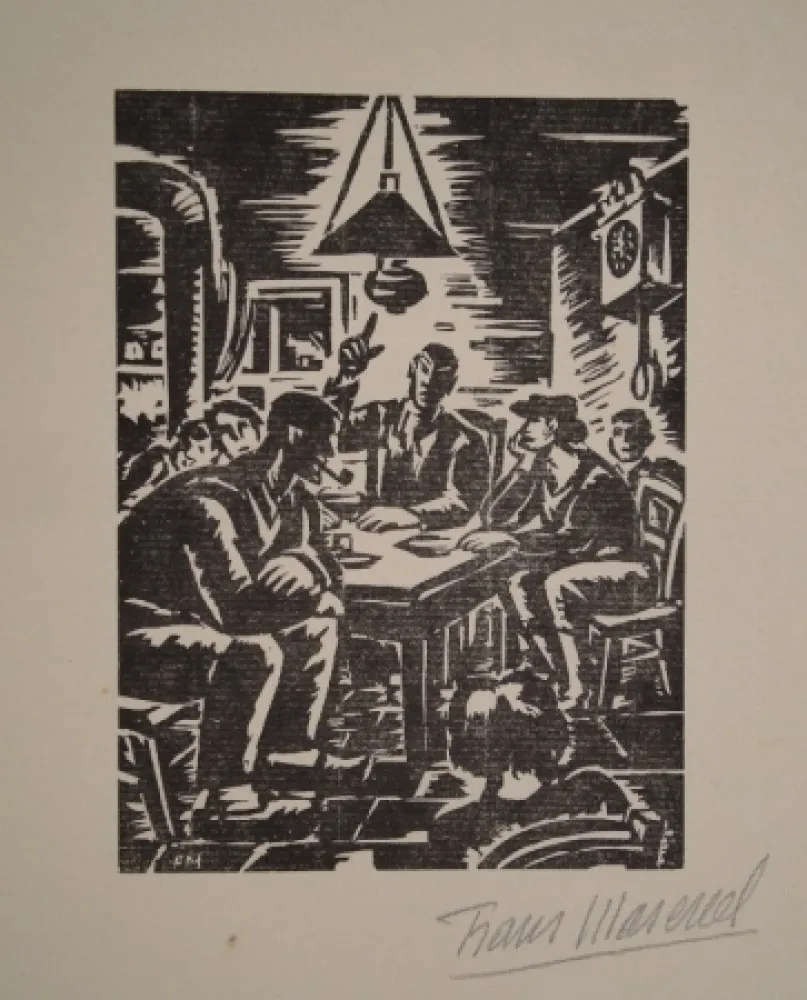 Houtsnede Masereel - Emile Zola, Germinal