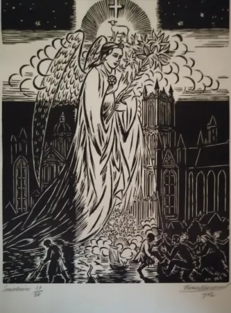 Houtsnede Masereel - Souvenirs