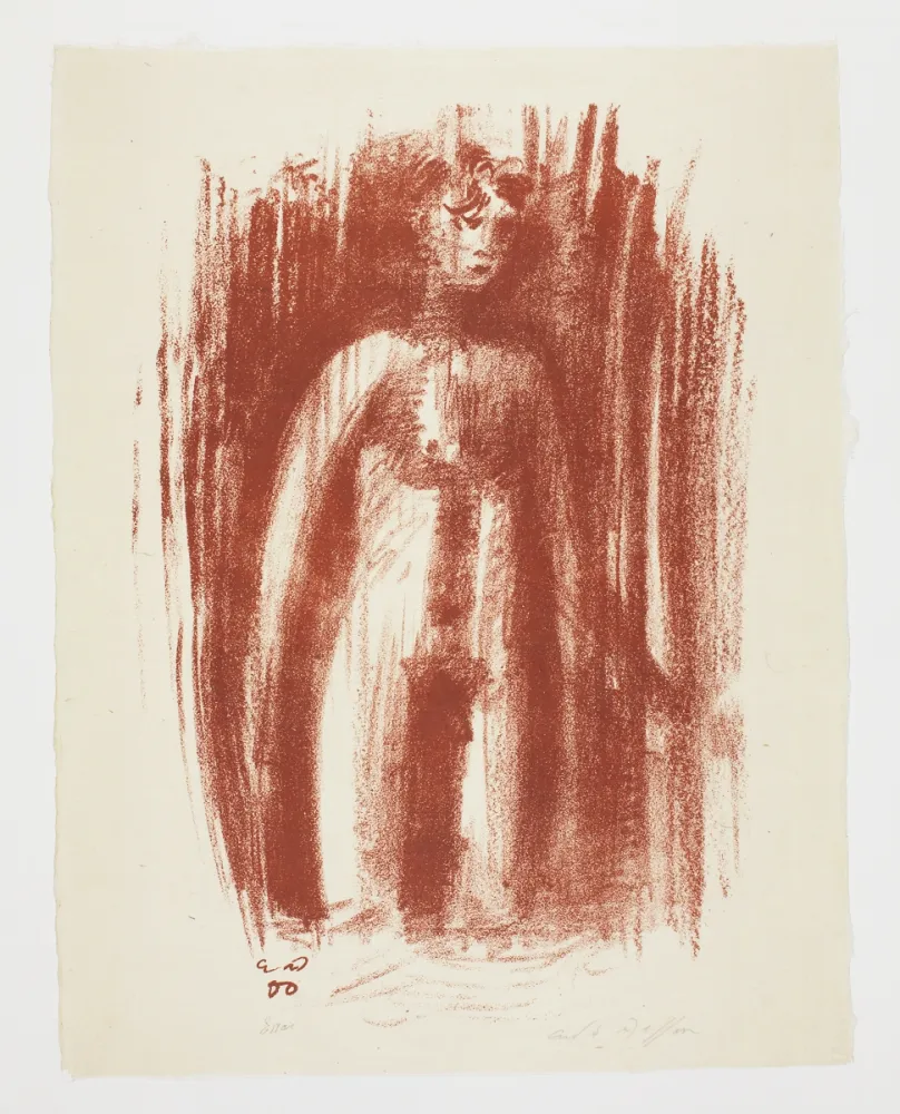 Lithografie Masson - Baigneur à la cascade (Bather at the waterfall)