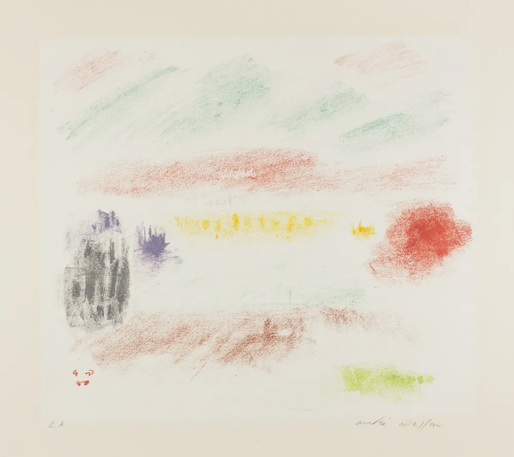 Lithografie Masson - Brume du soir (Evening mist)