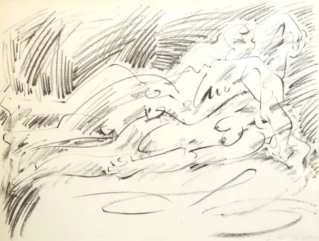 Lithografie Masson - Couple étendu