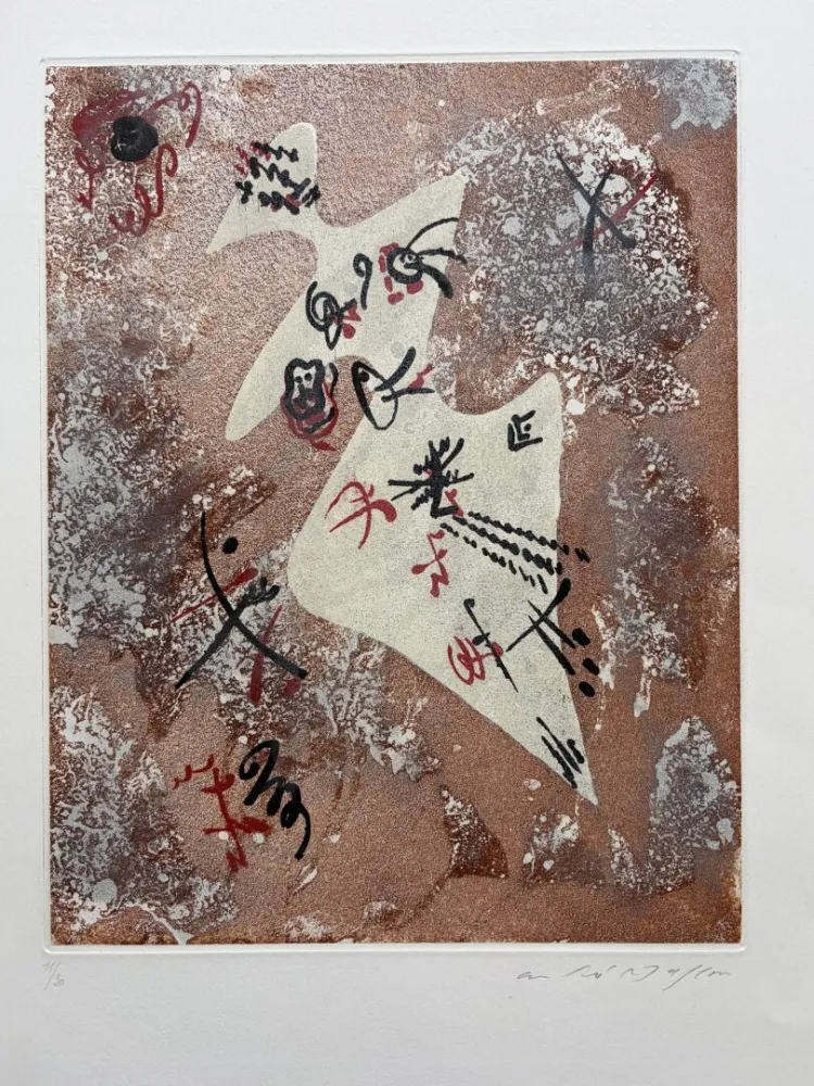 Aquatint Masson - Femme constellée