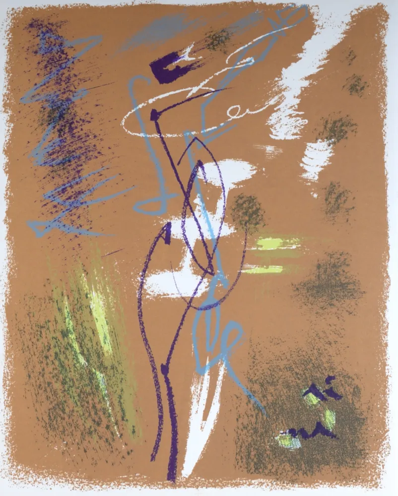 Lithografie Masson - Figure féminine, 1963