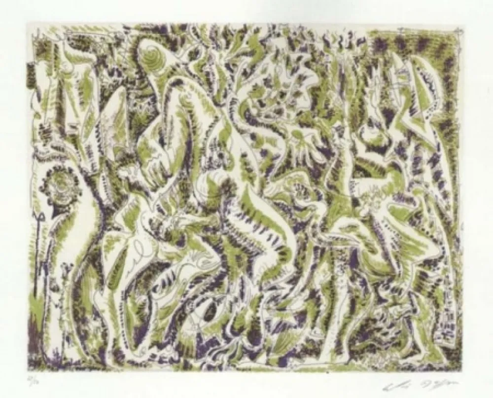 Ets En Aquatint Masson - Garden party