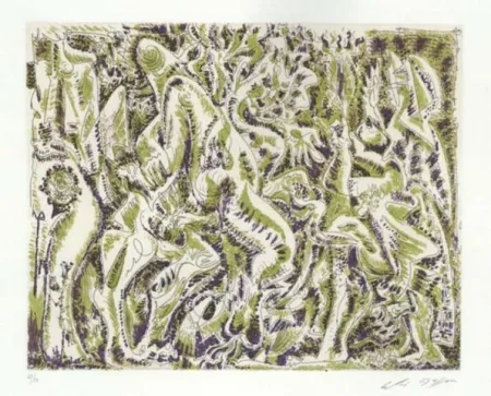 Ets En Aquatint Masson - Garden party