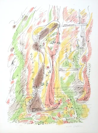 Lithografie Masson - Intérieur vénitien