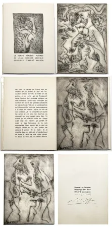 Geïllustreerd Boek Masson - J.J Lévêque. LE TEMPS RÉFLÉCHI. Gravures d'André Masson. PAB 1964