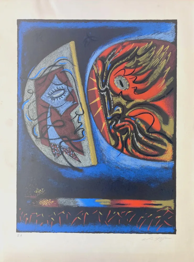 Lithografie Masson - La Lune et le Soleil 