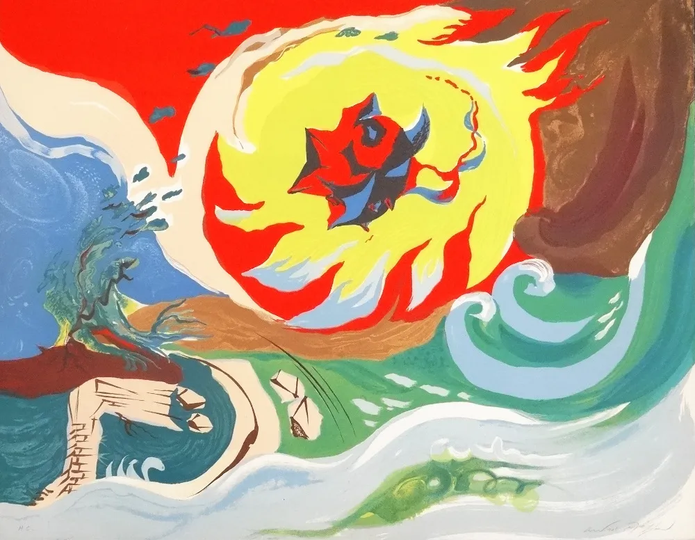 Lithografie Masson - La vague du futur