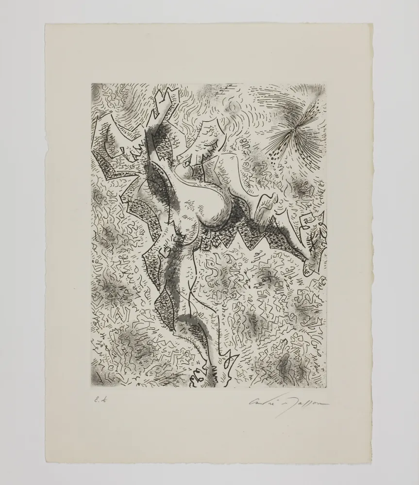 Ets En Aquatint Masson - L'amour monstre (The monstrous love)