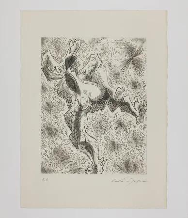 Ets En Aquatint Masson - L'amour monstre (The monstrous love)