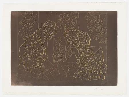 Ets En Aquatint Masson - L'atelier du sculpteur (The sculptor's studio)