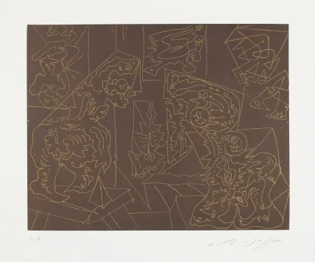 Ets En Aquatint Masson - L'atelier du sculpteur (The sculptor's studio)