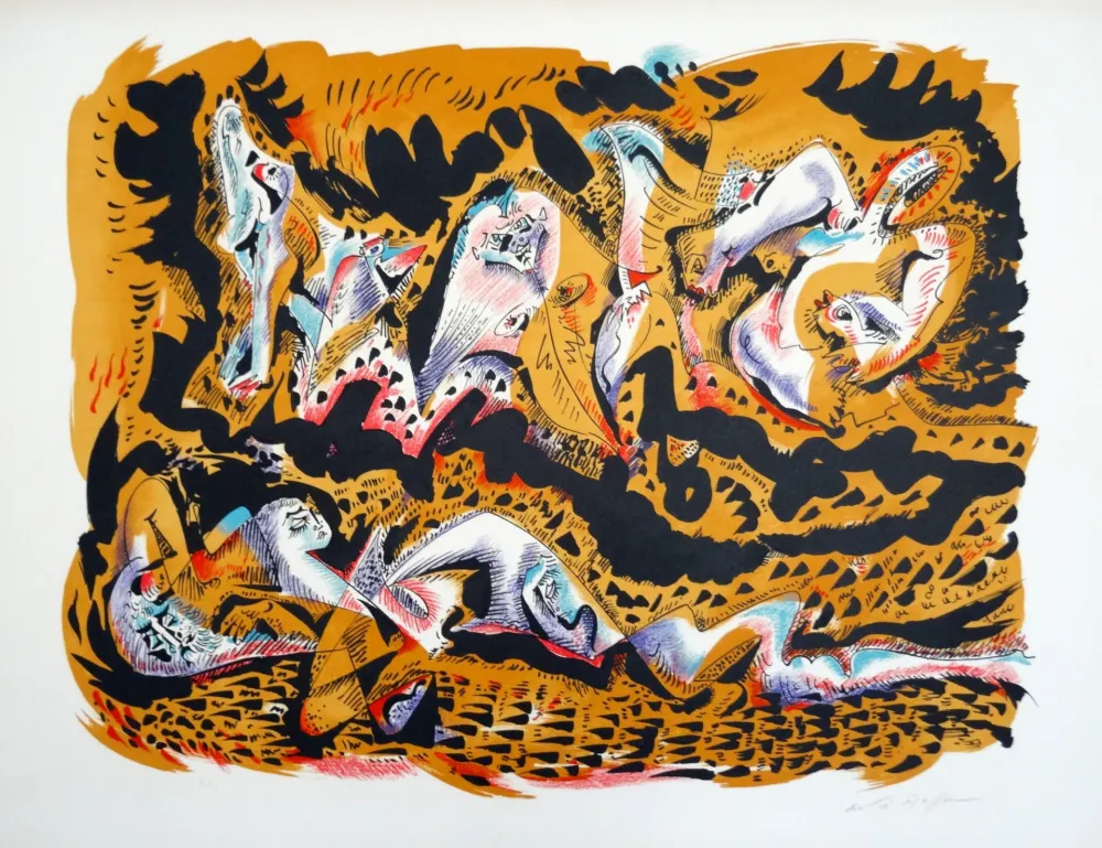 Lithografie Masson - Le sommeil