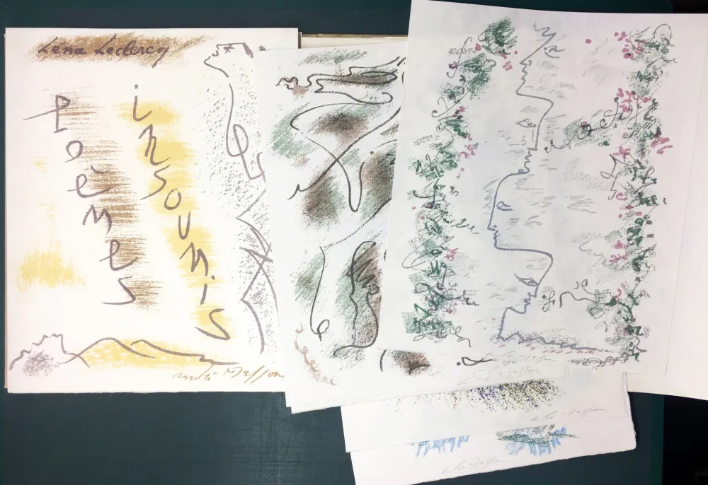 Geïllustreerd Boek Masson - Léna Leclercq. POÈMES INSOUMIS. 10 lithographies signées (1963)