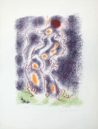 Lithografie Masson - Les amoureux