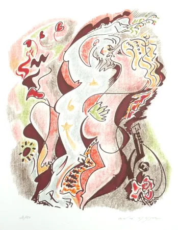 Lithografie Masson - Les sonnets de Louise Labé 1