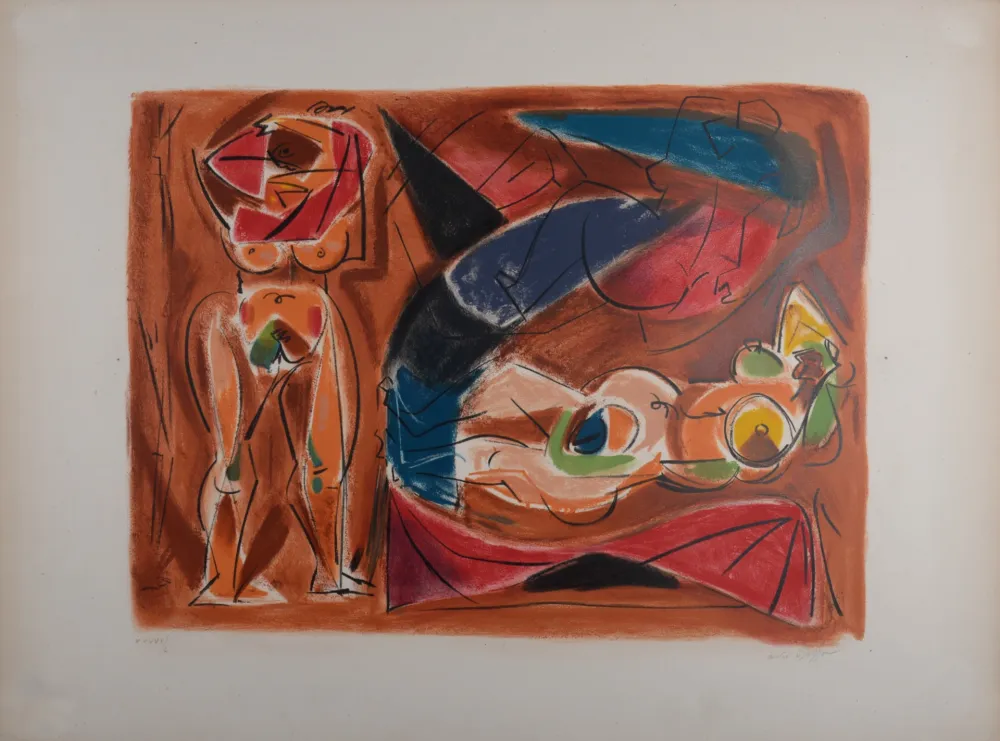 Lithografie Masson - Odalisque, vers 1960 - Hand-signed