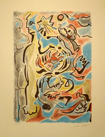 Lithografie Masson - Omaggio a Michelangelo