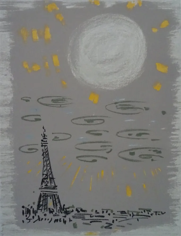 Lithografie Masson - Paris: La Tour Eiffel