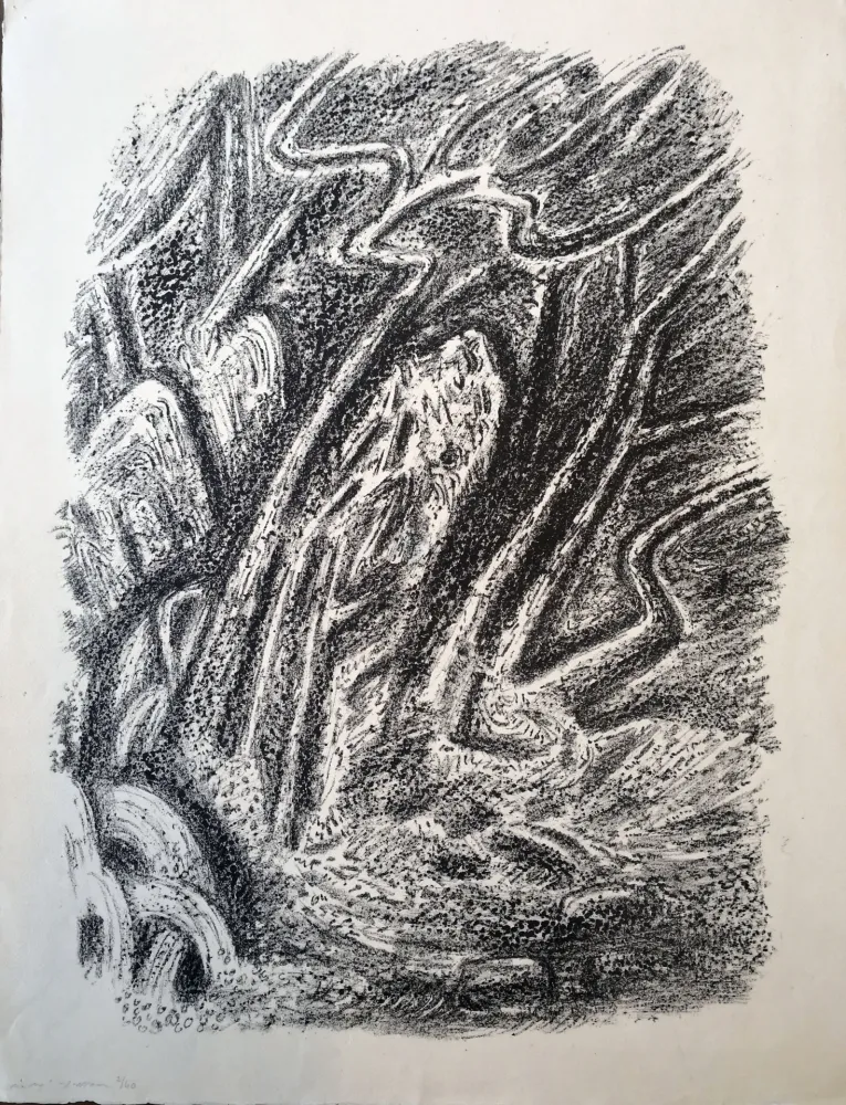 Lithografie Masson - Paysage au Cascatelles