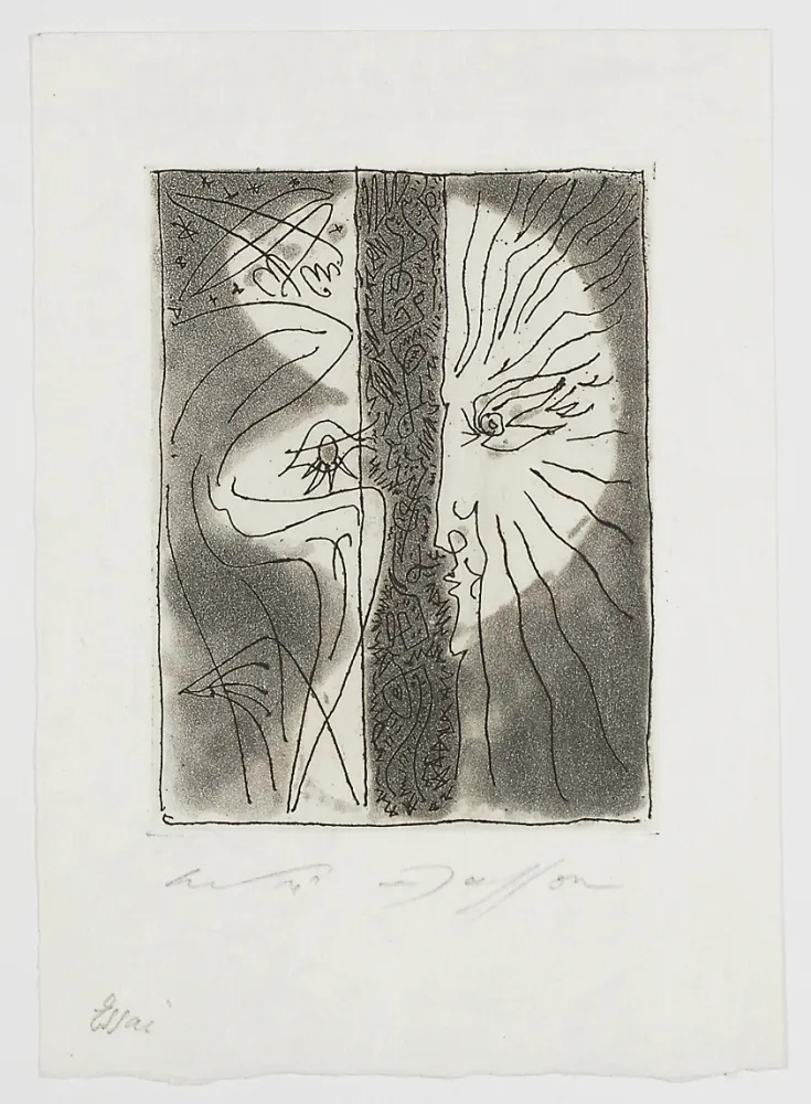 Gravure Masson - Peine perdue (In vain)