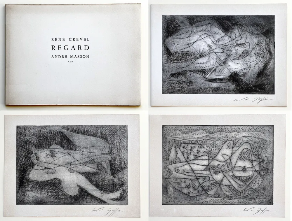 Geïllustreerd Boek Masson - René Crevel. REGARD. Gravures d'André Masson (1964)