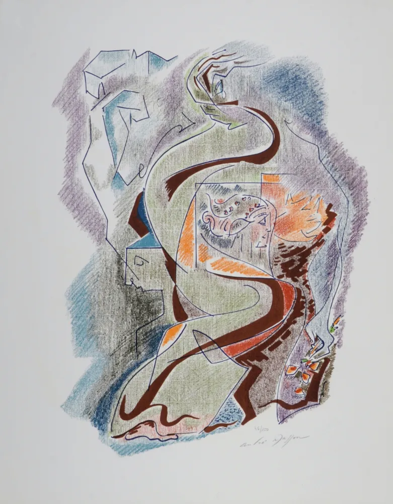 Lithografie Masson - Sonnets de Louise Labé #1, 1972, Hand-signed!