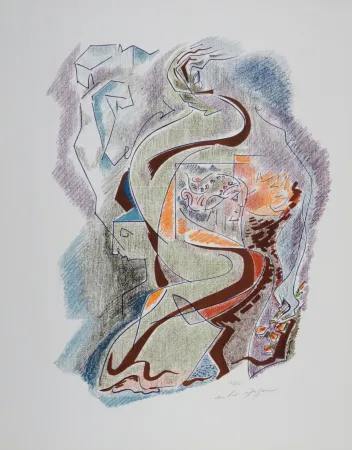 Lithografie Masson - Sonnets de Louise Labé #1, 1972, Hand-signed!