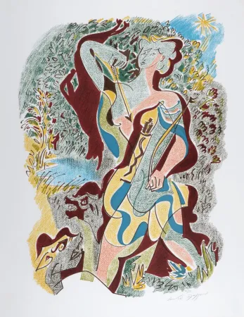 Lithografie Masson - Sonnets de Louise Labé #4, 1972, Hand signed!